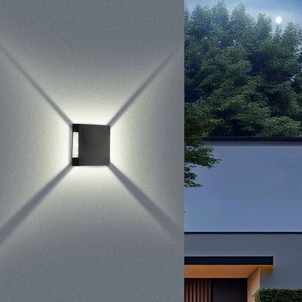 Brilagi - QUADRAY ulkoseinävalaisin LED/4W/230V, musta, IP65