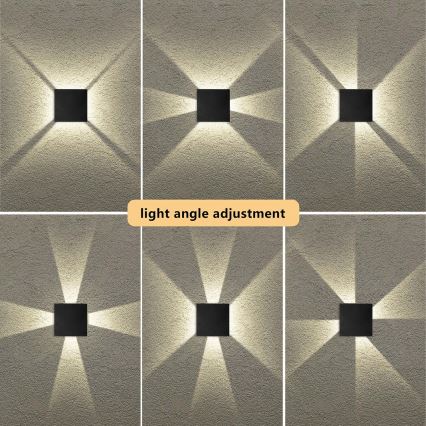 Brilagi - QUADRAY ulkoseinävalaisin LED/4W/230V, musta, IP65