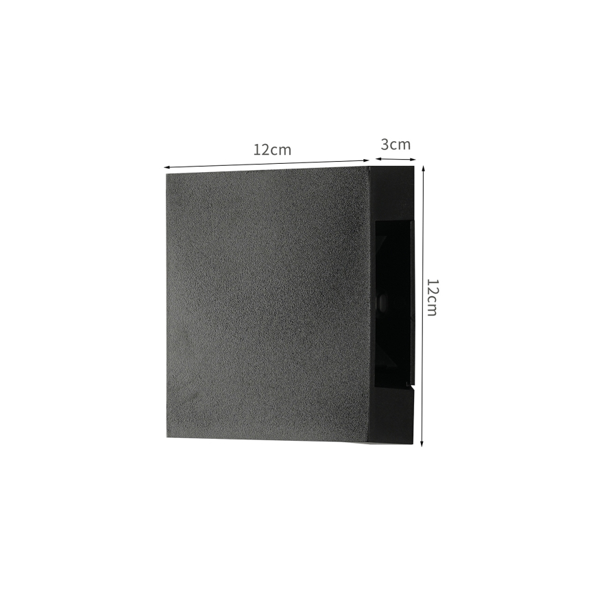 Brilagi - QUADRAY ulkoseinävalaisin LED/4W/230V, musta, IP65