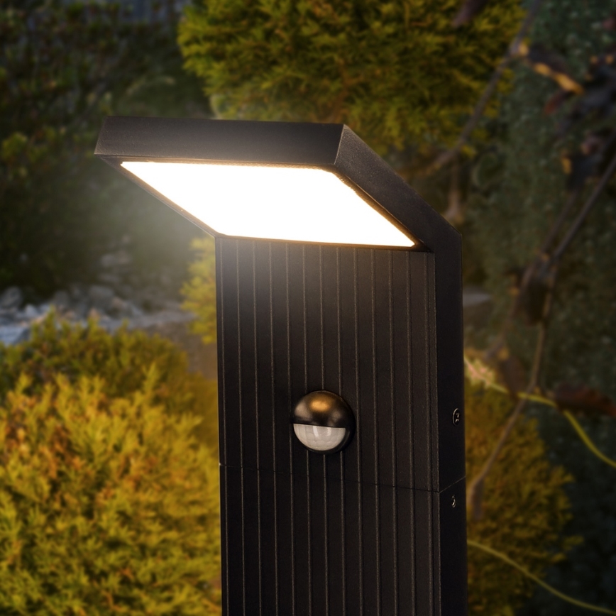 Brilagi - LED ulkovalaisin liiketunnistimella RIANO LED/8W/230V antrasiitti IP65
