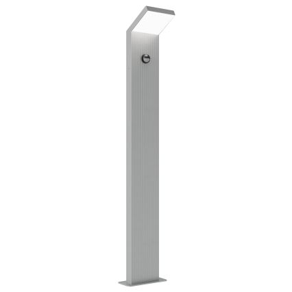 Brilagi - LED-ulkovalaisin anturilla RIANO LED/8W/230V hopeanvärinen IP65