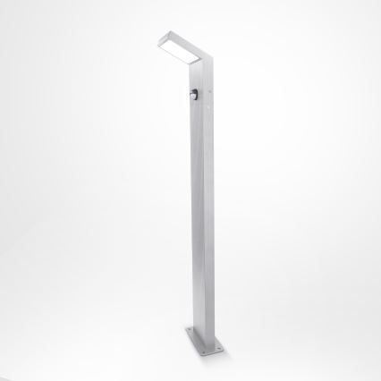 Brilagi - LED-ulkovalaisin anturilla RIANO LED/8W/230V hopeanvärinen IP65