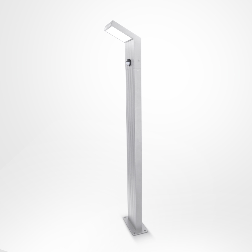 Brilagi - LED-ulkovalaisin anturilla RIANO LED/8W/230V hopeanvärinen IP65