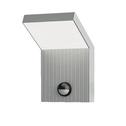 Brilagi - LED ulkoseinävalaisin liiketunnistimella RIANO LED/8W/230V hopea IP65