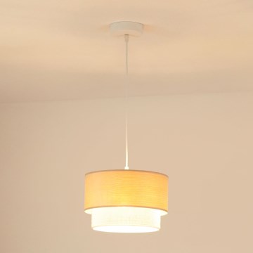Brilagi - Riippuvalaisin ARIZONA BOHO 1xE27/15W/230V halkaisija 25 cm beige/valkoinen