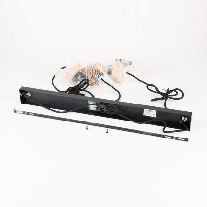 Brilagi - Riippuvalaisin kaapelilla BASKLITE 3xE27/15W/230V kumipuu/musta