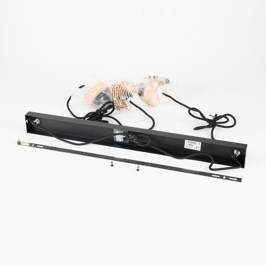 Brilagi - Riippuvalaisin kaapelilla BASKLITE 3xE27/15W/230V kumipuu/musta