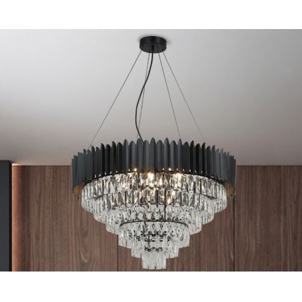 Brilagi - Riippuvalaisin kaapelilla CARLOS 11xE14/40W/230V halkaisija 80 cm