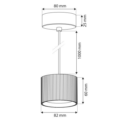 Brilagi - Riippuvalaisin vaijerilla STRIPY 1xGX53/15W/230V valkoinen