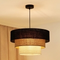 Brilagi - Ripustettava kattovalaisin ASPEN LUNETA 1xE27/15W/230V halkaisija 45 cm musta/beige/kerma