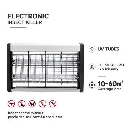 Brilagi - Sähköinen hyönteisansa 2xUV/10W/230V 60 m2