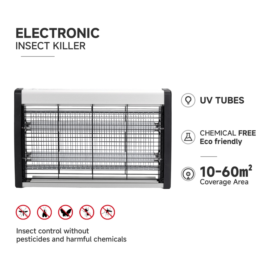 Brilagi - Sähköinen hyönteisansa 2xUV/10W/230V 60 m2