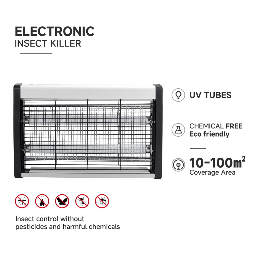 Brilagi - Sähköinen hyönteisansa 2xUV/20W/230V 100 m2
