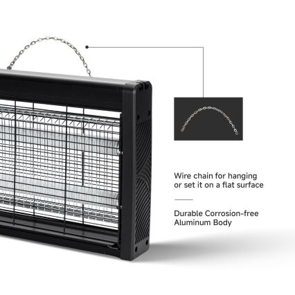Brilagi - Sähköinen hyönteisloukku 2xUV/20W/230V 100 m2