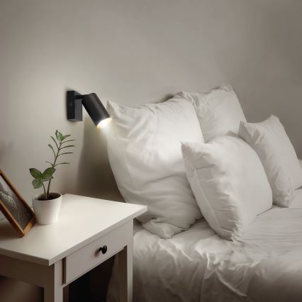 Brilagi - Seinäkohdevalo SELE 1xGU10/30W/230V musta/kulta