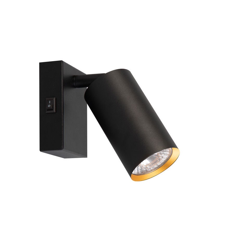 Brilagi - Seinäkohdevalo SELE 1xGU10/30W/230V musta/kulta