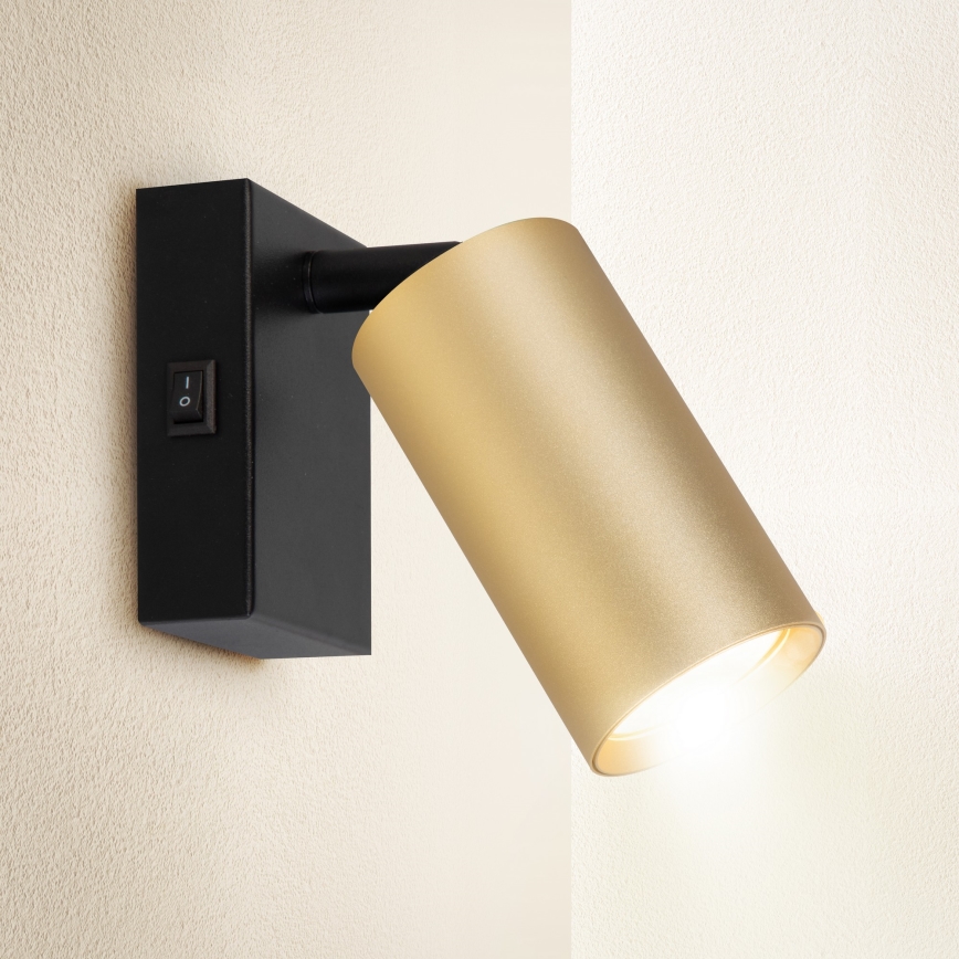 Brilagi - Seinäkohdevalo SELE 1xGU10/30W/230V musta/kulta