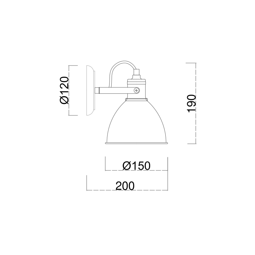 Brilagi - Seinäkohdevalo TECHNO 1xE27/60W/230V pronssi