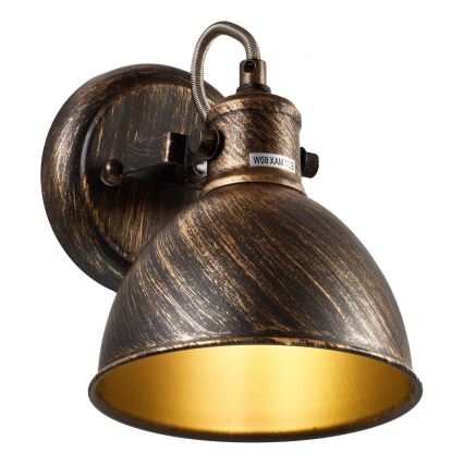 Brilagi - Seinäkohdevalo TECHNO 1xE27/60W/230V pronssi/patina