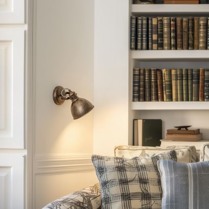 Brilagi - Seinäkohdevalo TECHNO 1xE27/60W/230V pronssi/patina