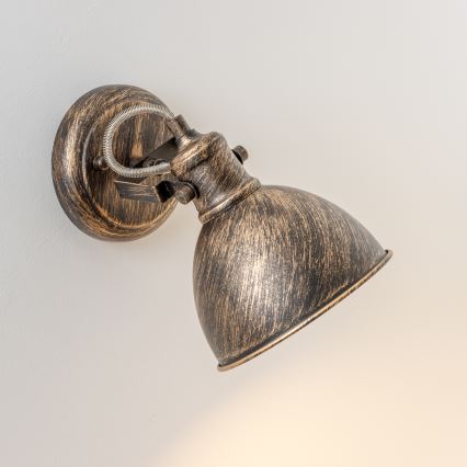 Brilagi - Seinäkohdevalo TECHNO 1xE27/60W/230V pronssi/patina