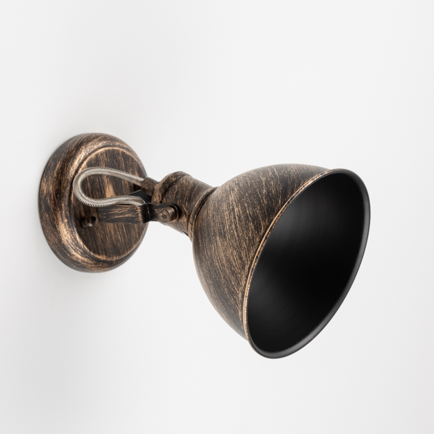 Brilagi - Seinäkohdevalo TECHNO 1xE27/60W/230V pronssi/patina