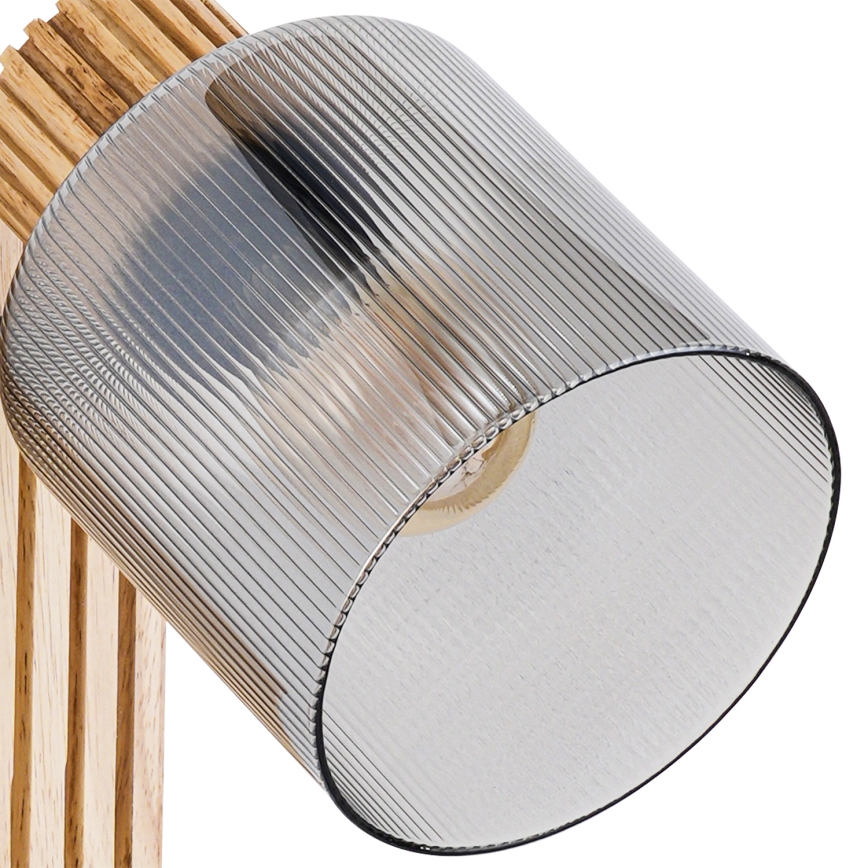 Brilagi - Seinäspotti HYGGE 1xE14/15W/230V kumipuu/savunharmaa