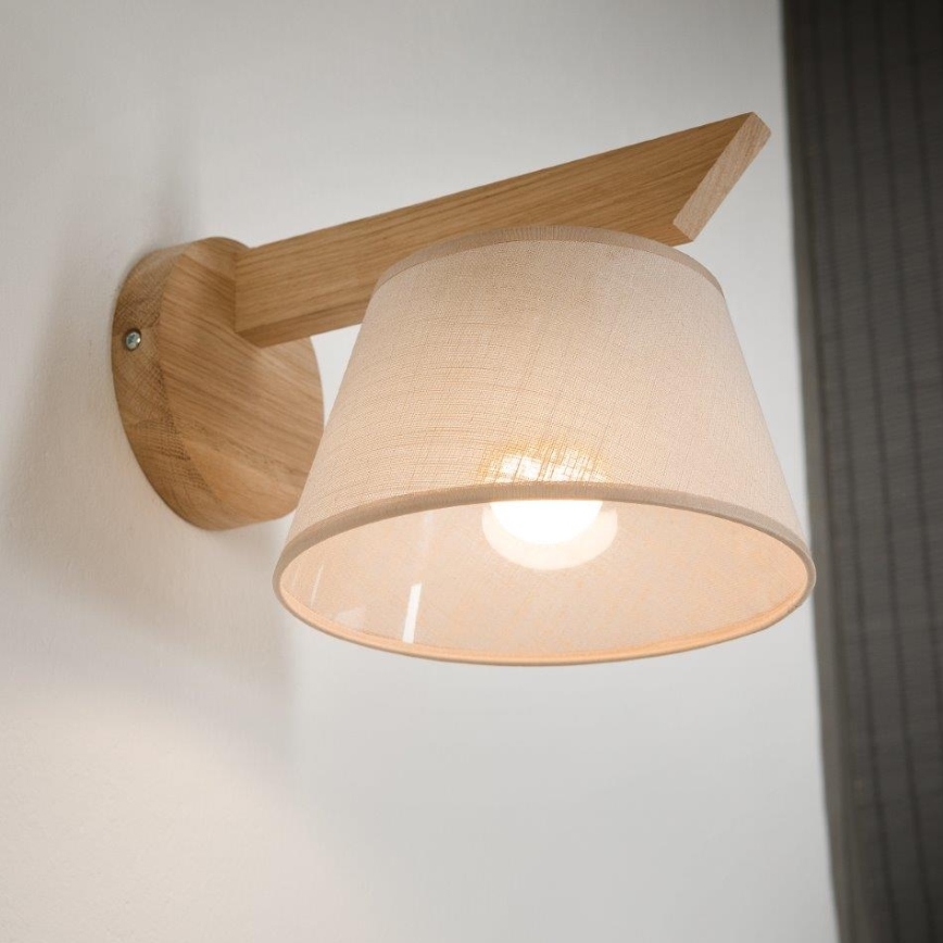 Brilagi - Seinävalaisin ANTHONY 1xE14/40W/230V tammi/beige