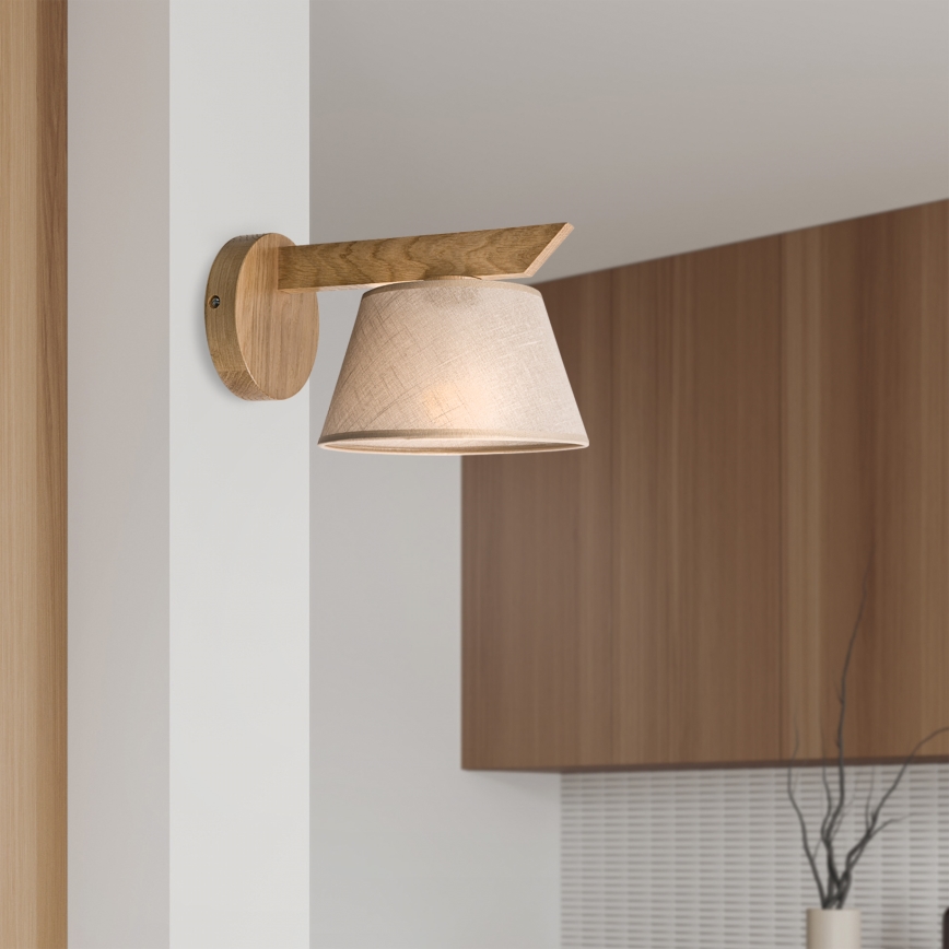 Brilagi - Seinävalaisin ANTHONY 1xE14/40W/230V tammi/beige