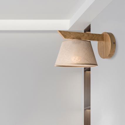 Brilagi - Seinävalaisin ANTHONY 1xE14/40W/230V tammi/beige