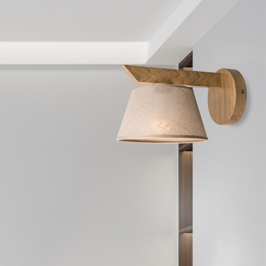 Brilagi - Seinävalaisin ANTHONY 1xE14/40W/230V tammi/beige
