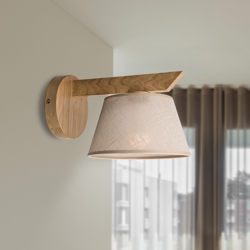 Brilagi - Seinävalaisin ANTHONY 1xE14/40W/230V tammi/beige