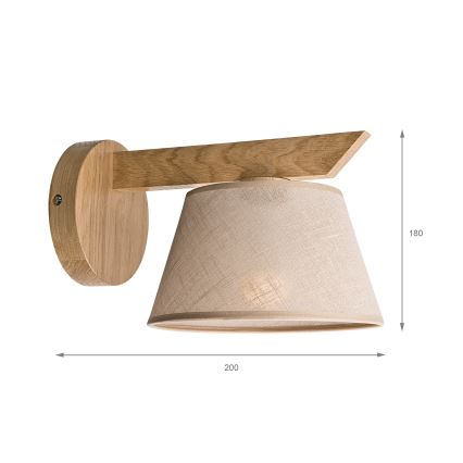 Brilagi - Seinävalaisin ANTHONY 1xE14/40W/230V tammi/beige
