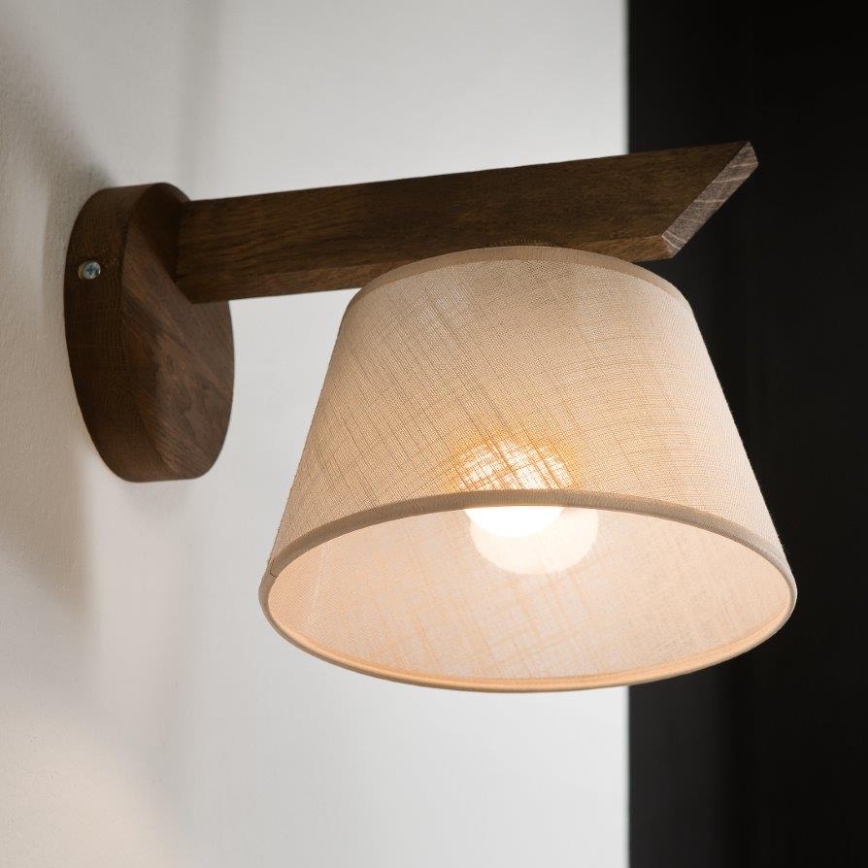 Brilagi - Seinävalaisin ANTHONY 1xE14/40W/230V tammi/beige