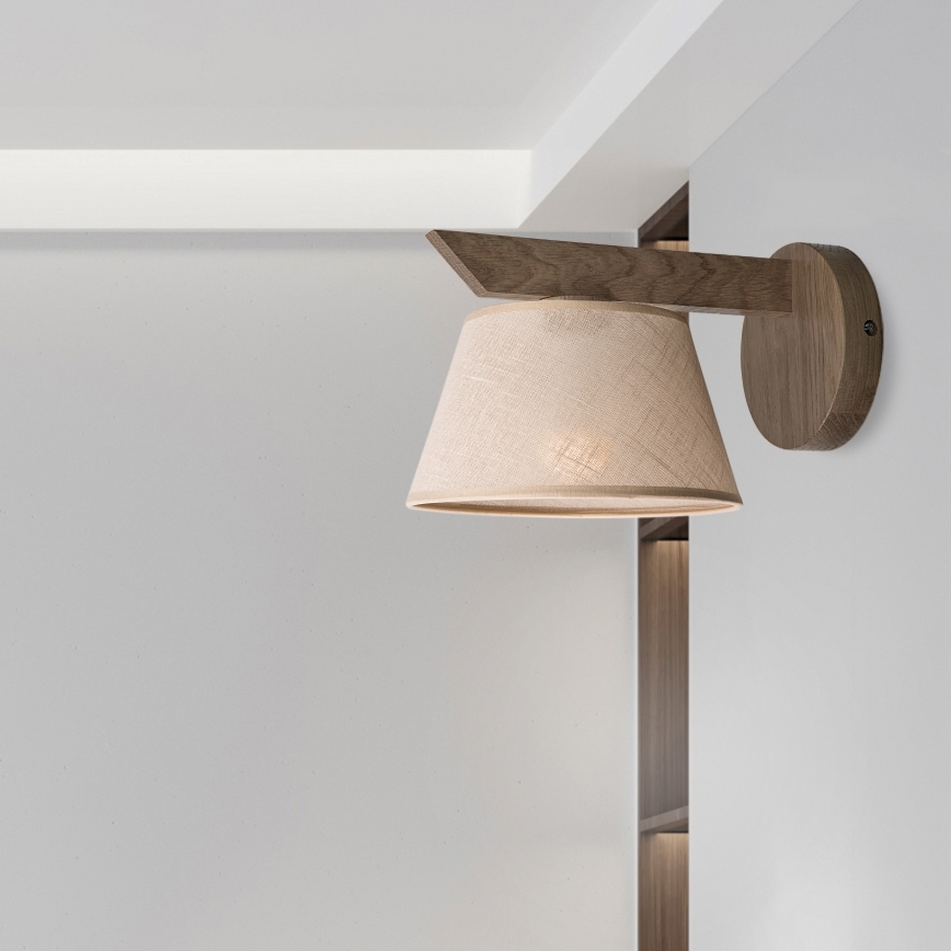 Brilagi - Seinävalaisin ANTHONY 1xE14/40W/230V tammi/beige