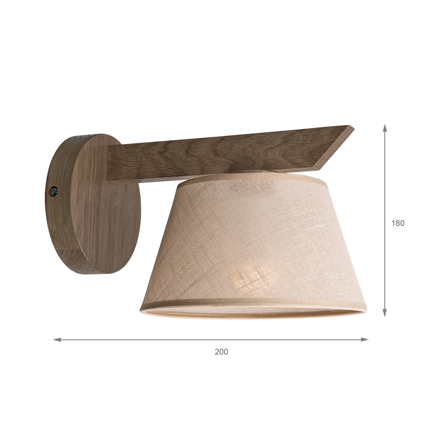 Brilagi - Seinävalaisin ANTHONY 1xE14/40W/230V tammi/beige