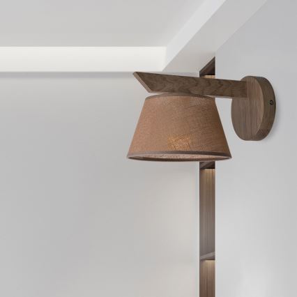 Brilagi - Seinävalaisin ANTHONY 1xE14/40W/230V tammi/ruskea