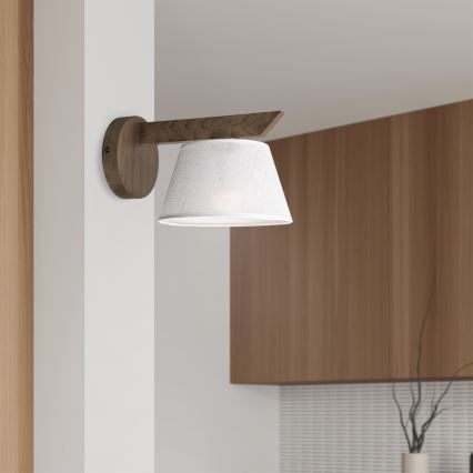 Brilagi - Seinävalaisin ANTHONY 1xE14/40W/230V tammi/valkoinen