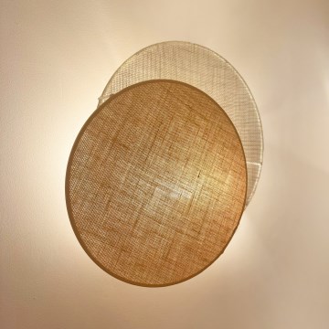 Brilagi - Seinävalaisin CIRCLES 1xE27/15W/230V 35x32 cm beige/kerma