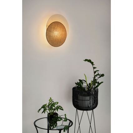 Brilagi - Seinävalaisin CIRCLES 1xE27/15W/230V 45x45 cm beige/kerma