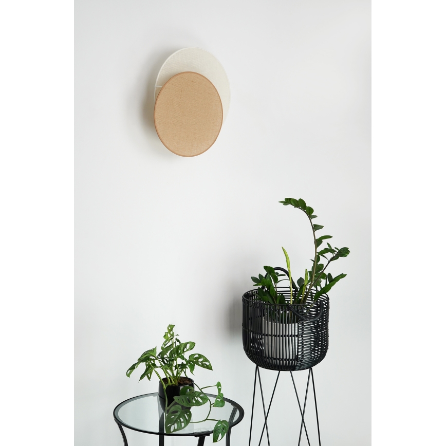 Brilagi - Seinävalaisin CIRCLES 1xE27/15W/230V 45x45 cm beige/kerma