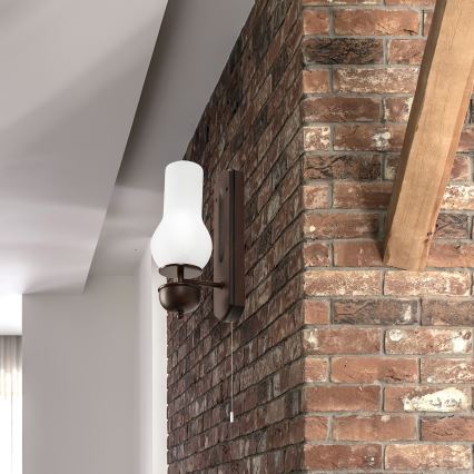Brilagi - Seinävalaisin COTTAGE 1xE14/40W/230V pyökki/valkoinen