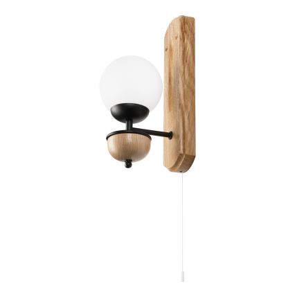 Brilagi - Seinävalaisin COTTAGE 1xG9/40W/230V tammi/valkoinen