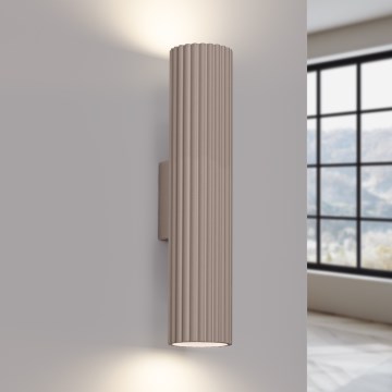 Brilagi - Seinävalaisin CRESTO 2xGU10/10W/230V 20 cm taupe