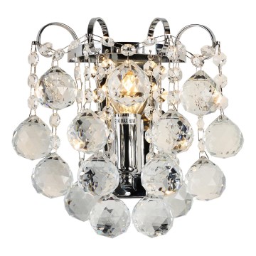 Brilagi - Seinävalaisin CRYSTAL 1xE14/60W/230V kiiltävä kromi