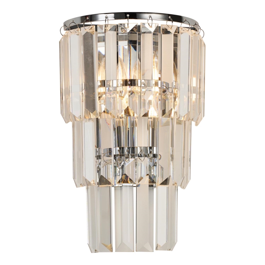 Brilagi - Seinävalaisin CRYSTAL 1xE14/60W/230V kiiltävä kromi
