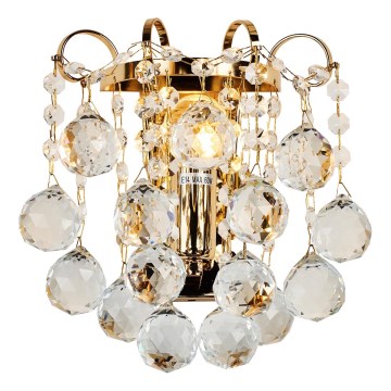 Brilagi - Seinävalaisin CRYSTAL 1xE14/60W/230V kulta