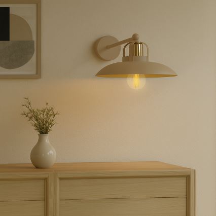 Brilagi - Seinävalaisin FLAMENGO 1xE27/60W/230V beige