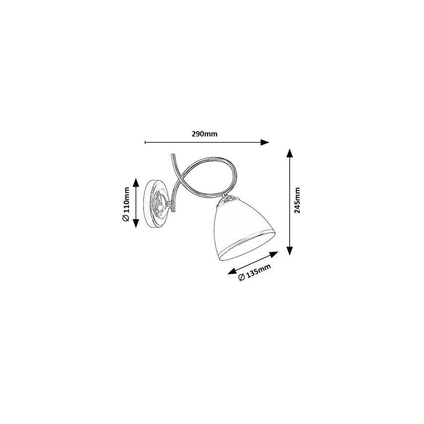 Brilagi - Seinävalaisin FRED 1xE27/60W/230V kiiltävä kromi