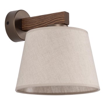 Brilagi - Seinävalaisin LATTE 1xE27/60W/230V mänty/beige